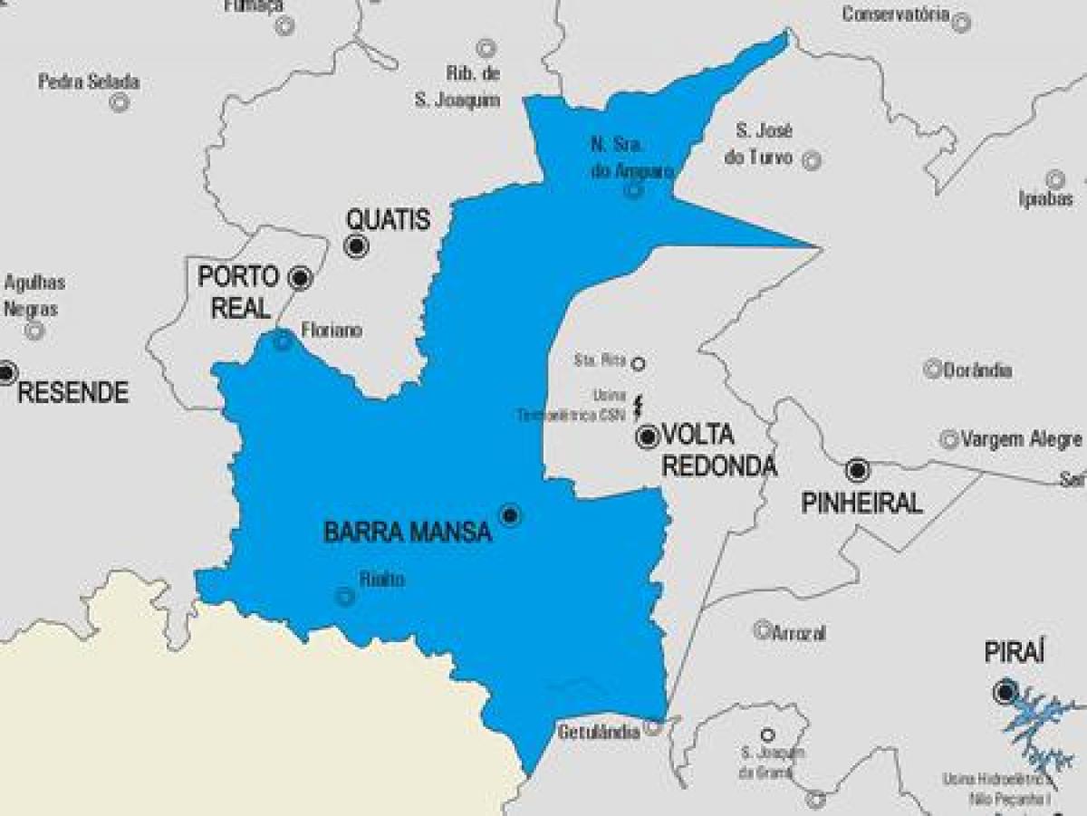 Carte municipalité Barra Mansa
