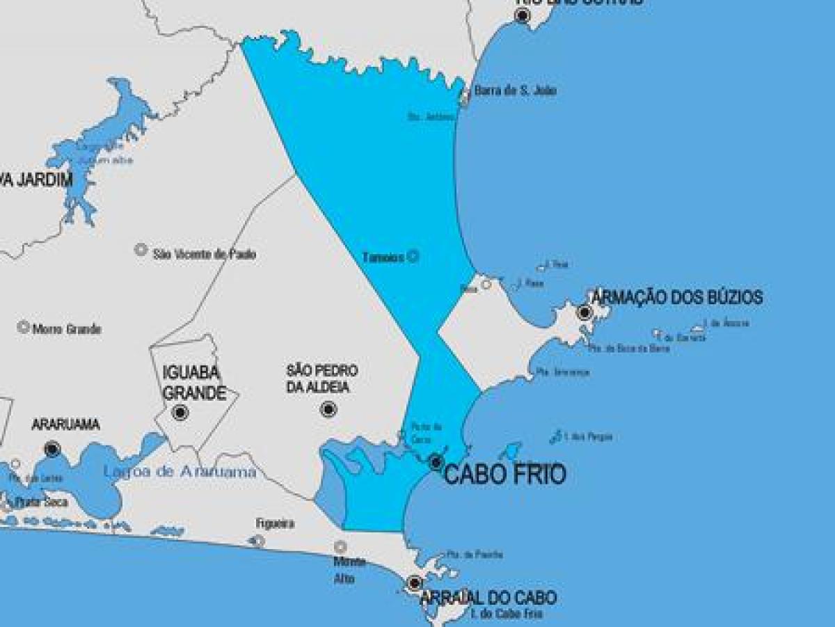 Carte municipalité Cabo Frio