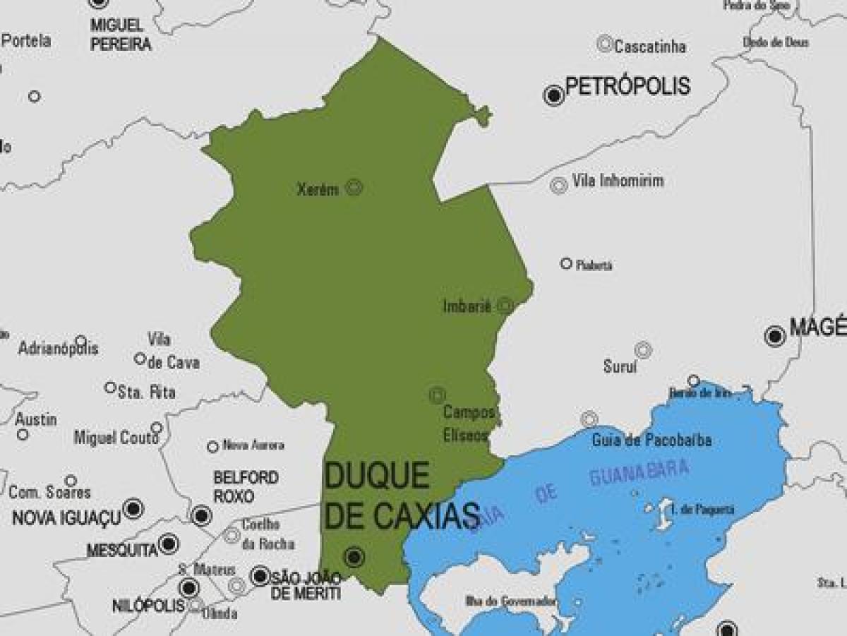 Carte municipalité Duque de Caxias