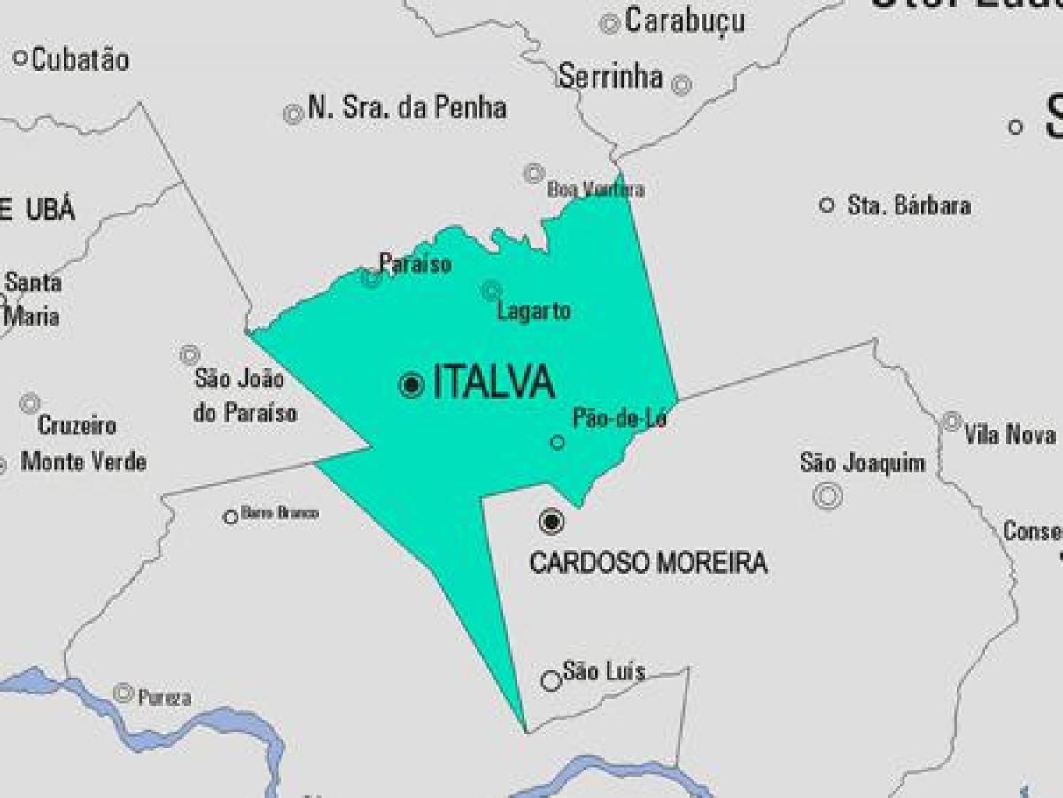 Carte municipalité Italva