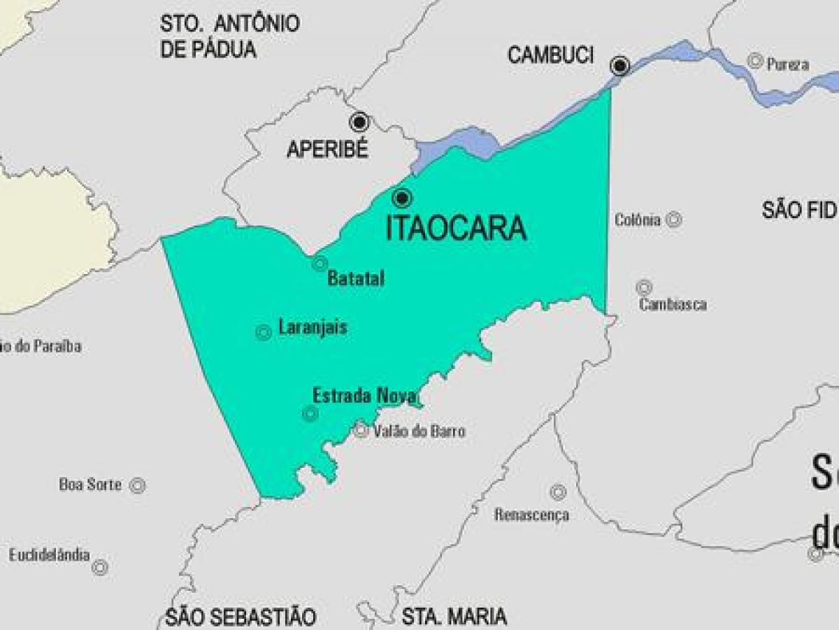 Carte municipalité Itaocara