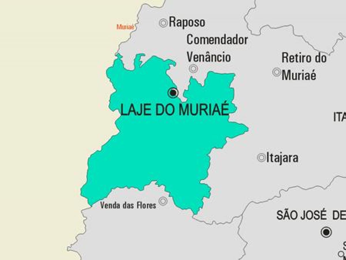 Carte municipalité Laje do Muriaé