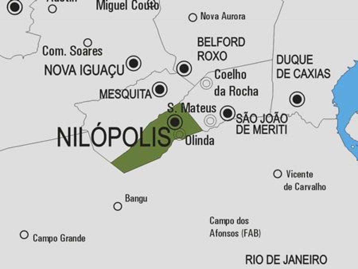 Carte municipalité Nilópolis
