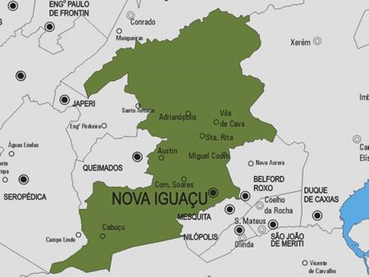 Carte municipalité Nova Iguaçu