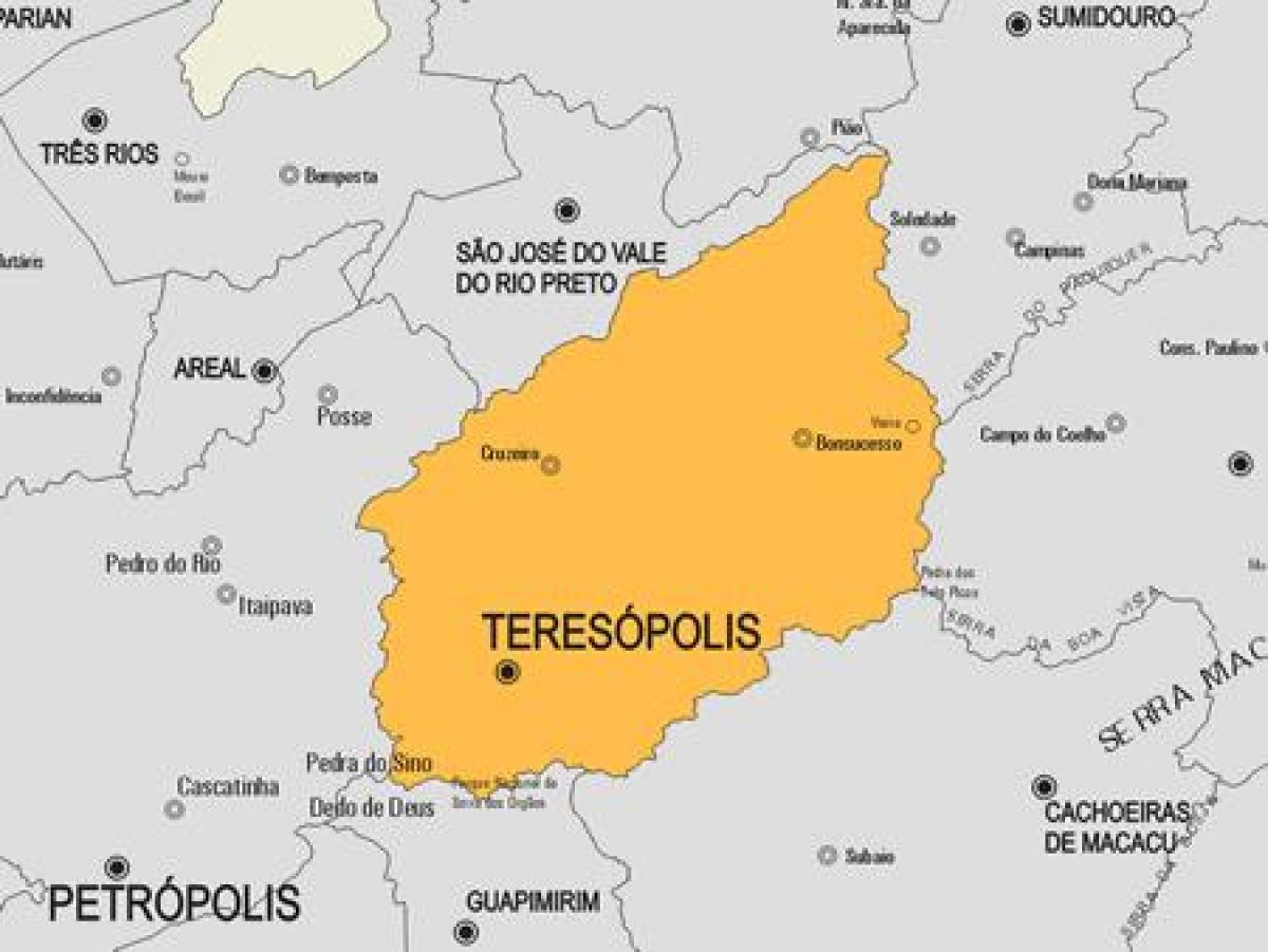 Carte municipalité Teresópolis