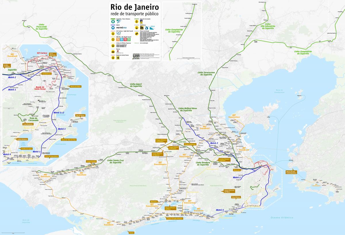 Carte transport de Rio de Janeiro