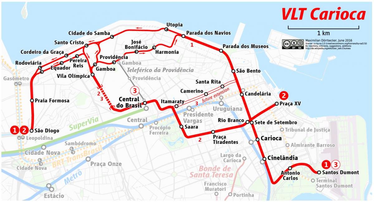 Carte VLT Rio de Janeiro