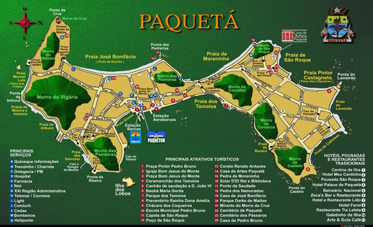 Carte Île de Paquetá