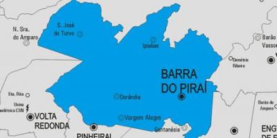 Carte de la municipalité Barra do Piraí