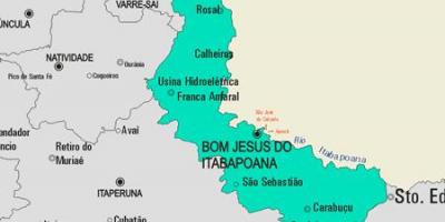 Carte de la municipalité Bom Jesus do Itabapoana