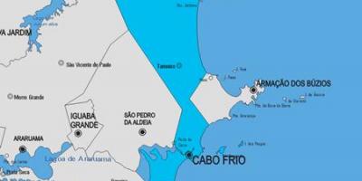 Carte de la municipalité Cabo Frio