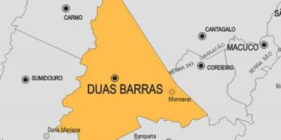 Carte de la municipalité Duas Barras