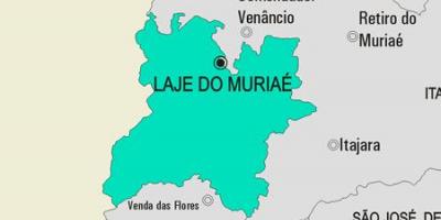 Carte de la municipalité Laje do Muriaé
