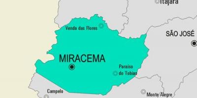 Carte de la municipalité Miracema