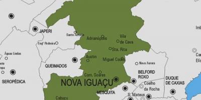 Carte de la municipalité Nova Iguaçu