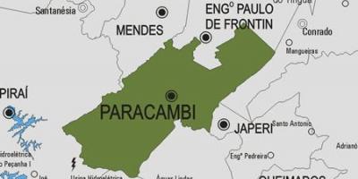 Carte de la municipalité Paracambi
