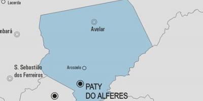 Carte de la municipalité Paty do Alferes