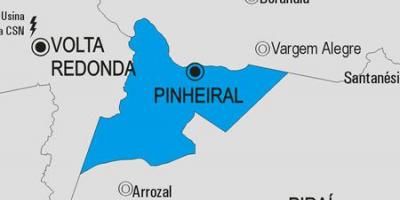 Carte de la municipalité Pinheiral