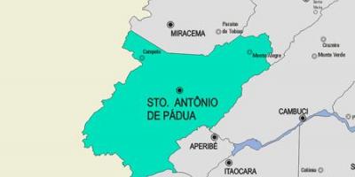 Carte de la municipalité Santo Antônio de Pádua