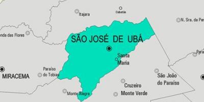 Carte de la municipalité São José de Ubá