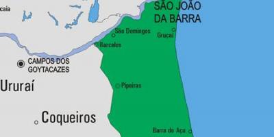Carte de la municipalité São João da Barra