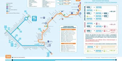 Carte du BRT TransCarioca