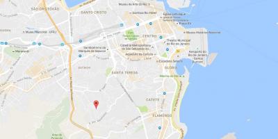 Carte du favela de Mangueira