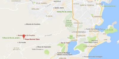 Carte du Parc national de la Tijuca