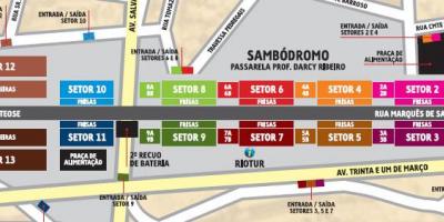 Carte du Sambódromo