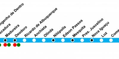 Carte du SuperVia - Ligne Japeri