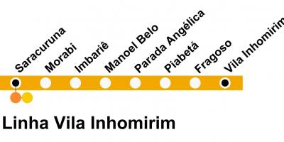 Carte du SuperVia - Ligne Vila Inhomirim