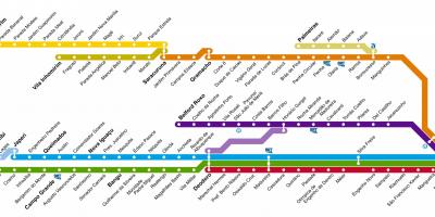 Carte du SuperVia Rio - Lignes