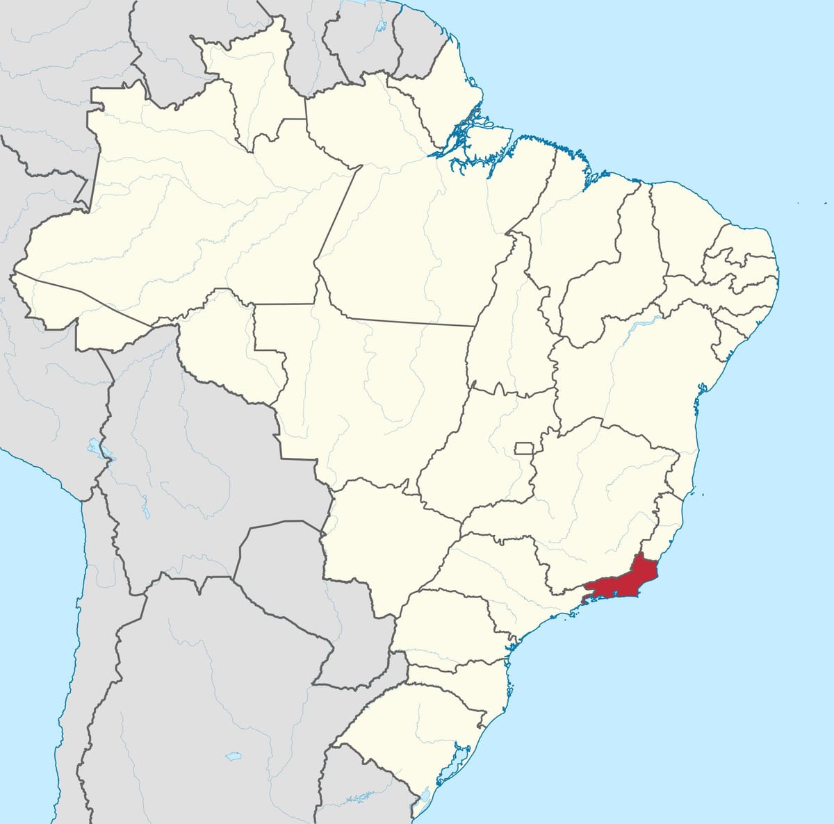 Carte État de Rio de Janeiro