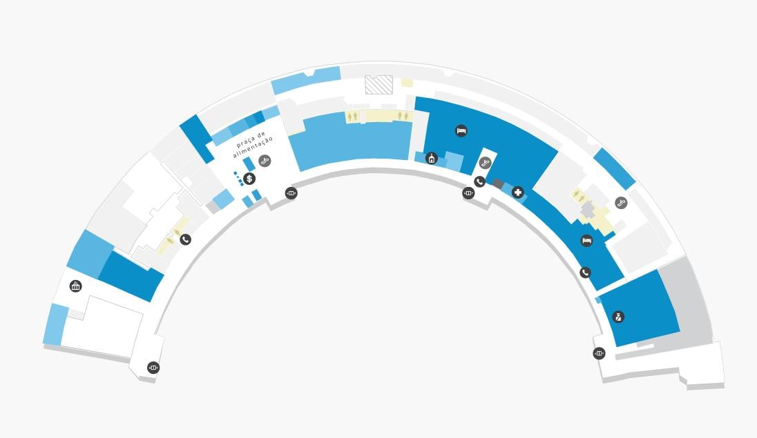 Carte aéroport Galeão Terminal 1 Niveau 2