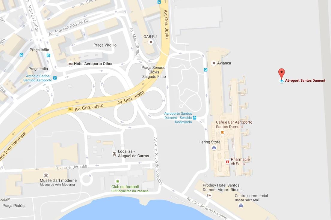 Carte aéroport Santos-Dumont