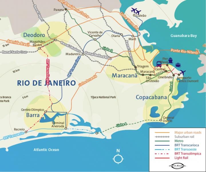 Carte aéroports Rio de Janeiro