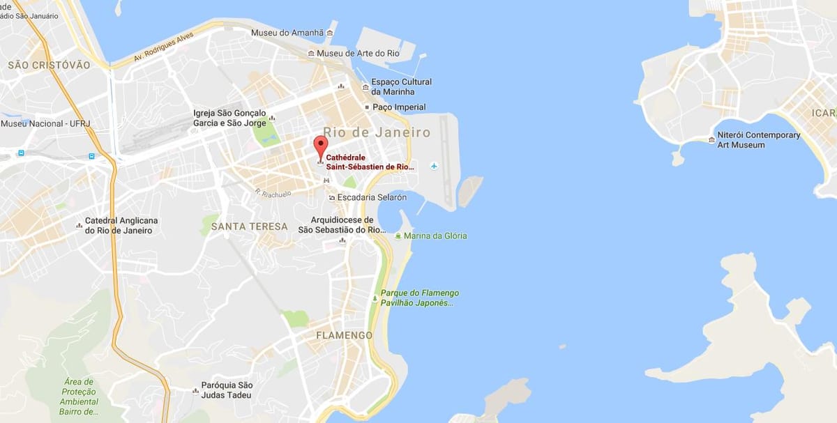Carte Cathédrale Saint-Sébastien de Rio de Janeiro