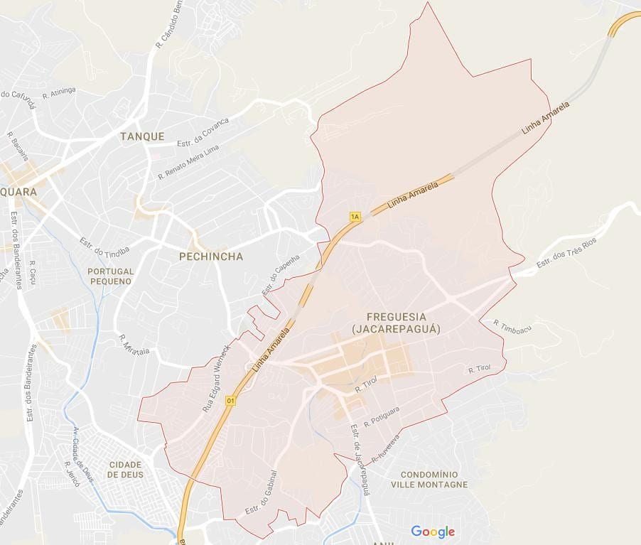 Carte Freguesia de Jacarepaguá