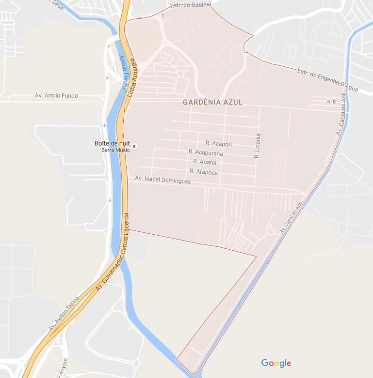 Carte Gardênia Azul
