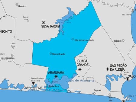 Carte municipalité Araruama