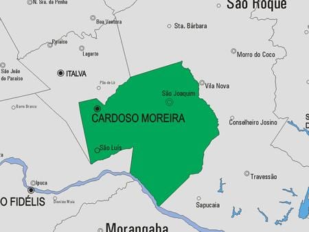 Carte municipalité Cantagalo