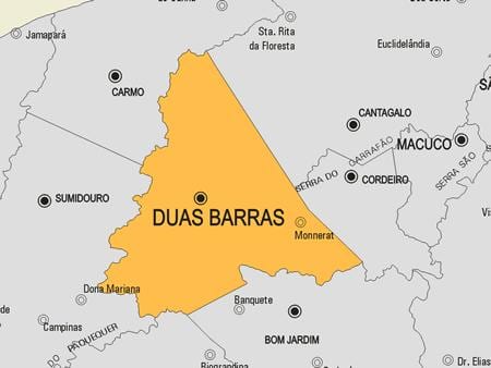 Carte municipalité Duas Barras