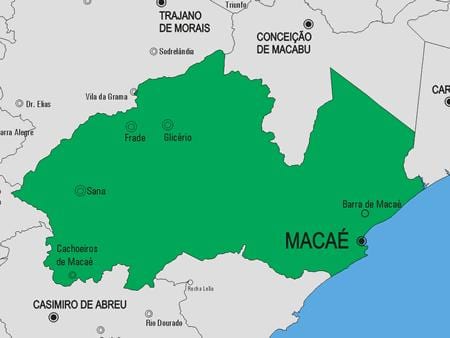 Carte municipalité Macaé