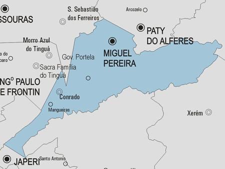 Carte municipalité Miguel Pereira