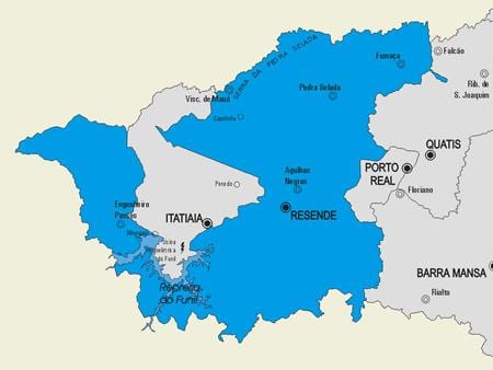 Carte municipalité Resende