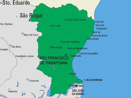 Carte municipalité São Fidélis
