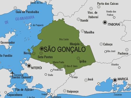 Carte municipalité São Gonçalo