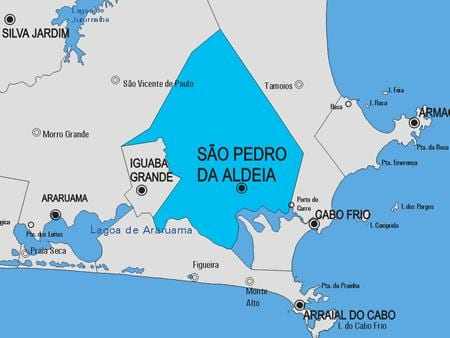 Carte municipalité São Pedro da Aldeia