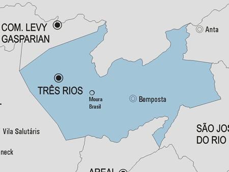 Carte municipalité Três Rios