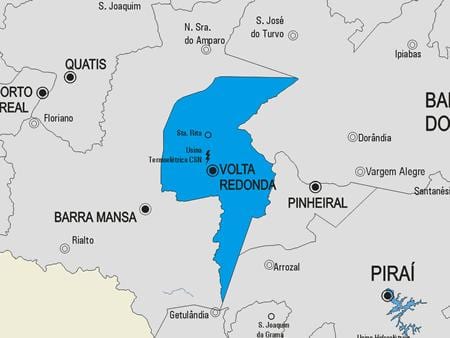 Carte municipalité Vassouras